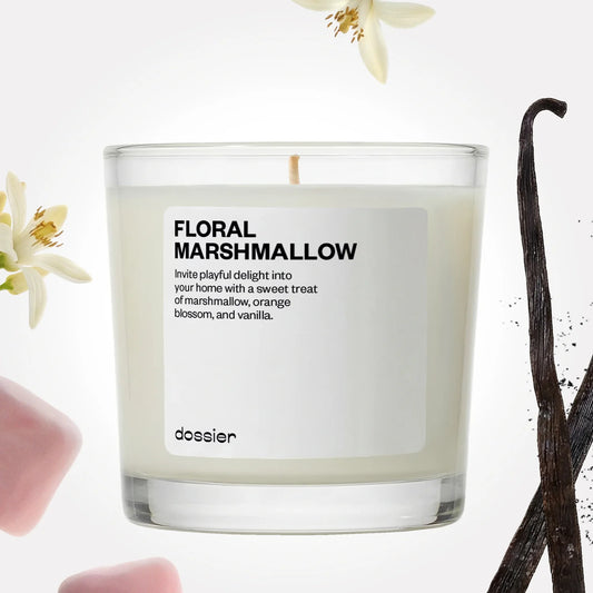 Floral Marshmallow Candle
